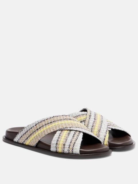 Missoni Viola striped lamé sandals