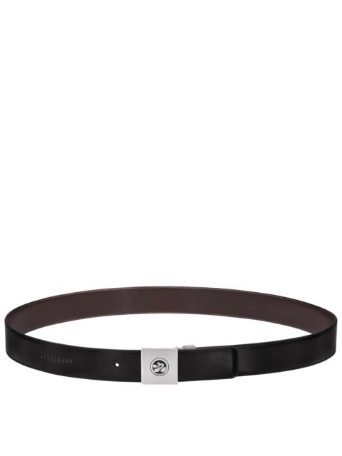 Longchamp Army Men's belt Black/Mocha - Leather