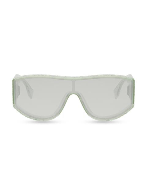 FENDI Men Fendi Lab Mask Sunglasses - Light Green Mirror