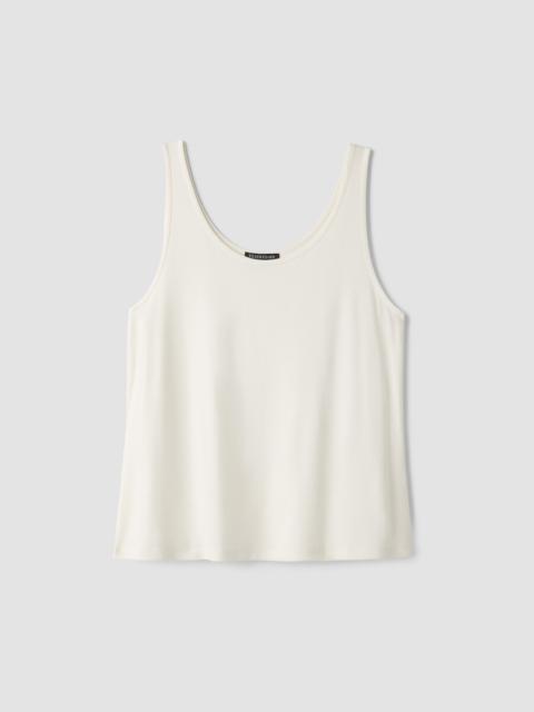 EILEEN FISHER Stretch Silk Jersey Scoop Neck Tank