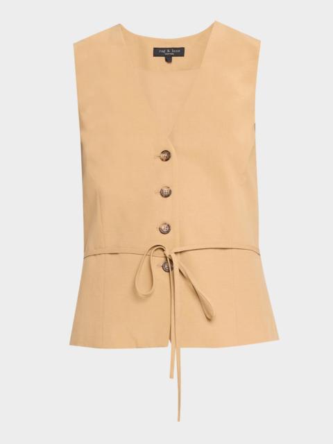rag & bone Paulette Linen-Blend Vest