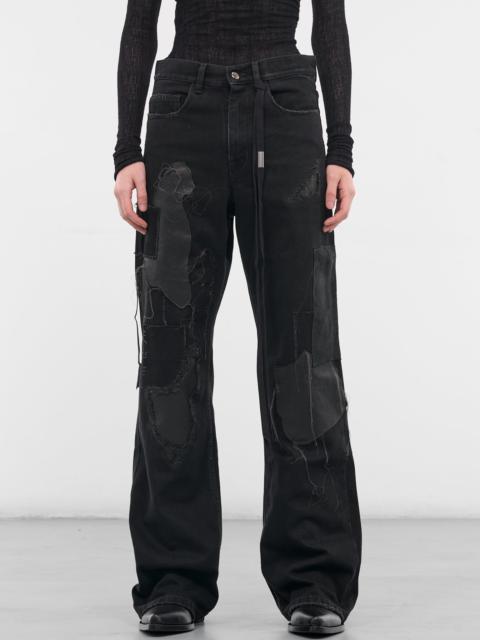 Ann Demeulemeester Black Genoveva Distressed Denim Jeans