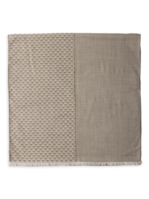 Prada Men's Cashmere, Wool and Silk Scarf - Green
