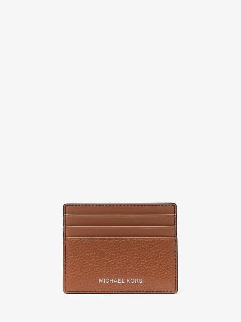 MICHAEL KORS Cooper Pebbled Leather Tall Card Case