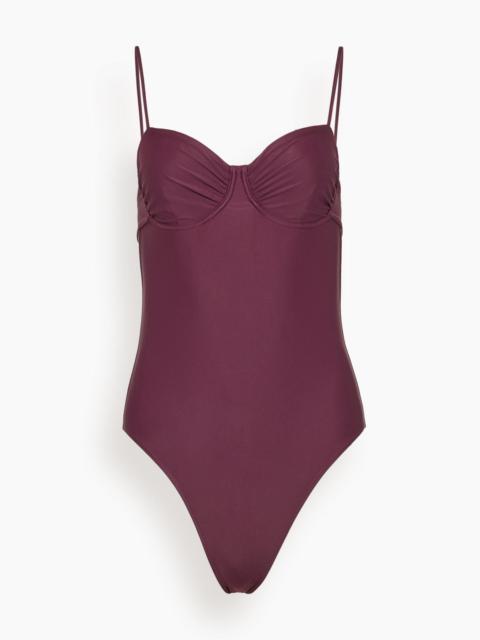 TANYA TAYLOR Monroe One Piece in Deep Plum