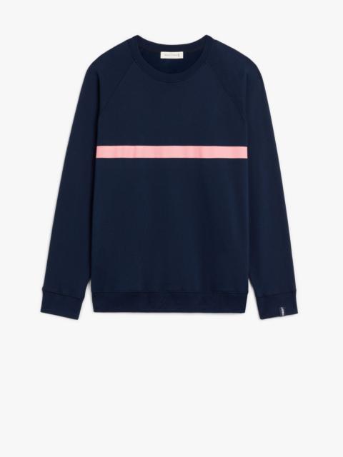Mackintosh NAVY X PINK COTTON CREW NECK SWEATSHIRT | GJM-207
