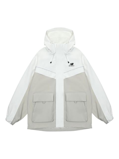 New Balance Windproof Jacket 'White Grey' 5AC39333-LBE