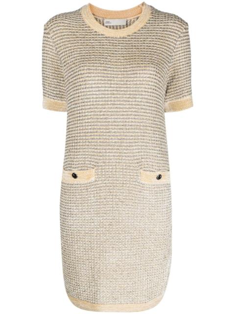 TORY BURCH velvet striped midi dress
