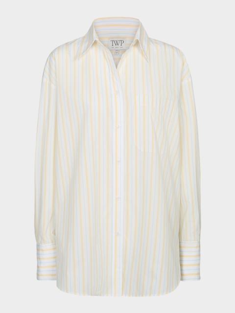 TWP Big Joe Striped Cotton Button-Front Shirt