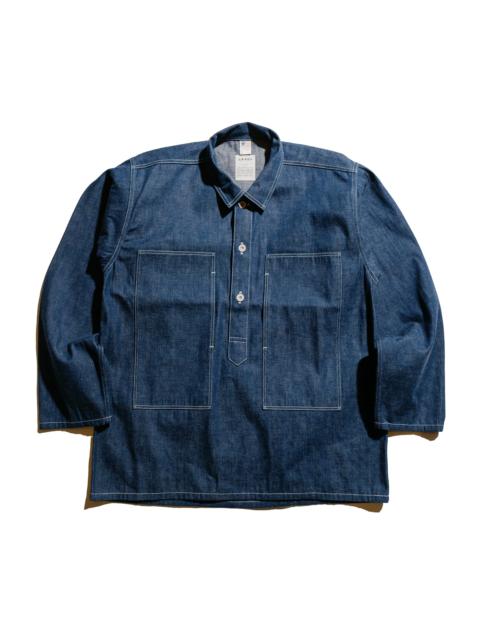 The Real McCoys MJ25005 Jumper, Working, Denim, Blue Indigo