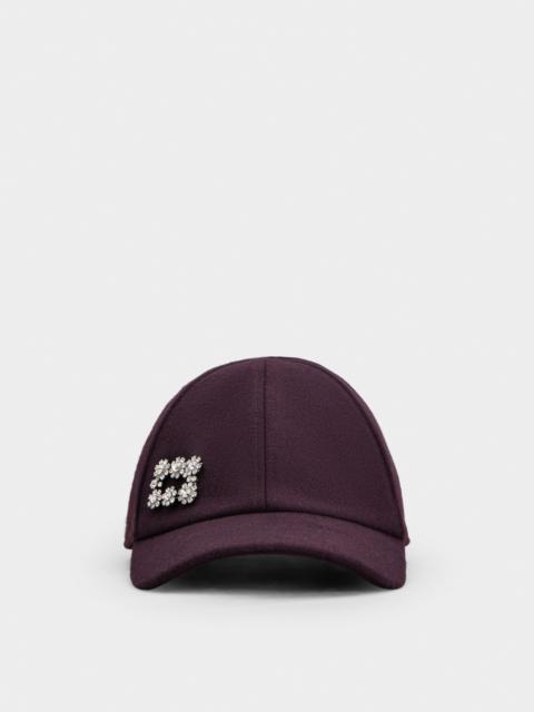 Roger Vivier Efflorescence Baseball Cap in wool