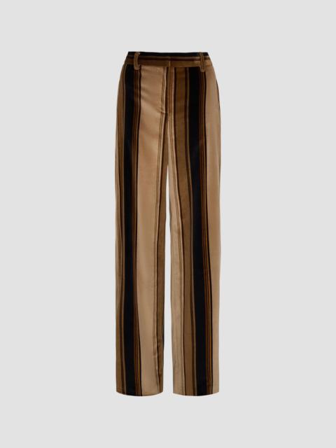 TWP Women's Isla Striped Cotton Pants - Sepia Tint Midnight