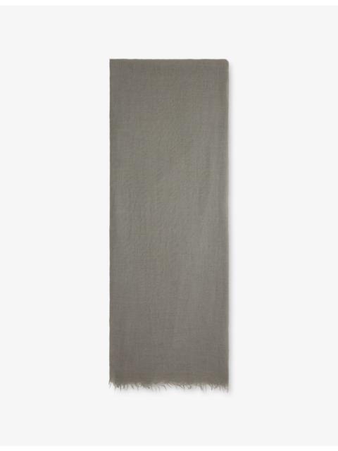 Rick Owens Emily Fringed-Edge Wool, Cashmere and Silk-Blend Scarf