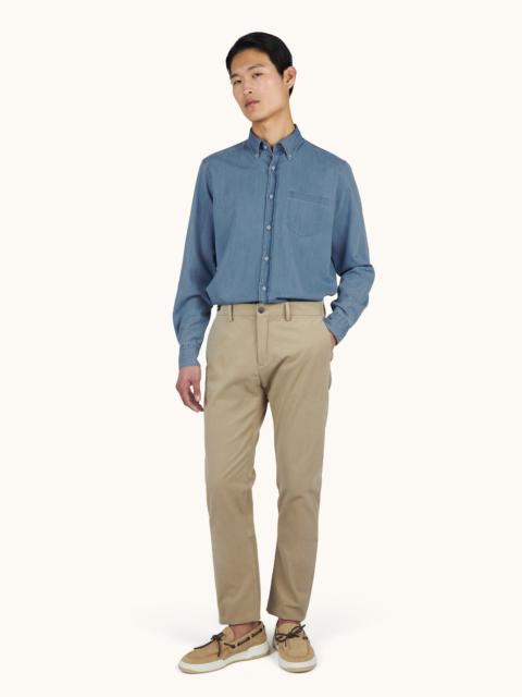 Paul & Shark X-SOFT SHIRT IN GIZA COTTON LIGHT DENIM