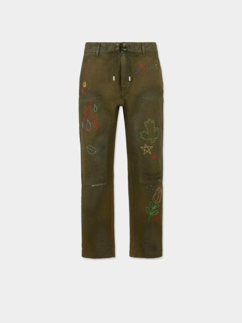DSQUARED2 HANDMADE SCRIBBLES STRAIGHT PANT