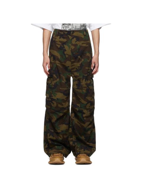 BALENCIAGA Khaki Camo Cargo Pants
