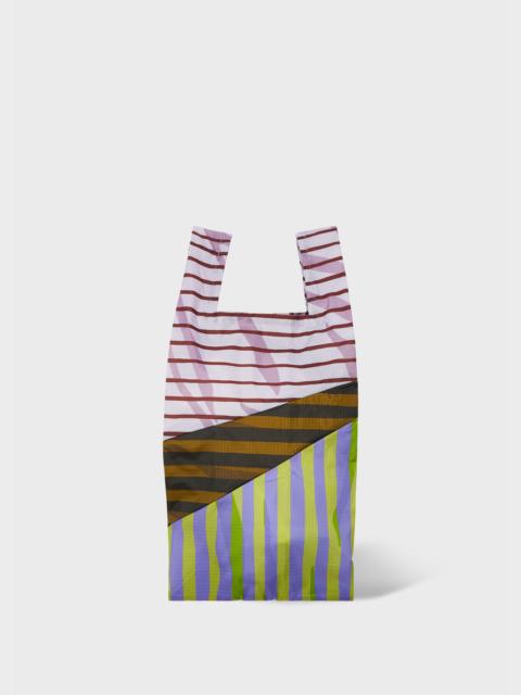 Paul Smith Susan Bijl x Paul Smith - Lilac Mixed-Stripe 'The New Shopping Bag' Medium