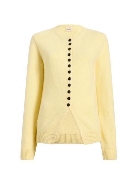 Josette Cotton-Blend Cardigan yellow