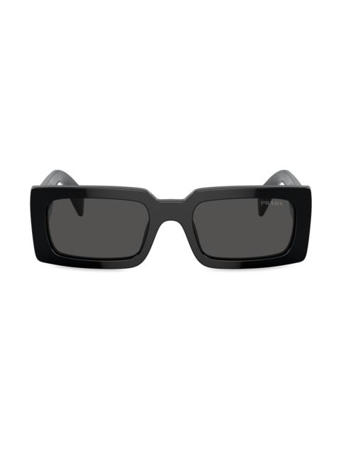 Prada Men's ​A07S 52MM Pillow Sunglasses - Black Smoke