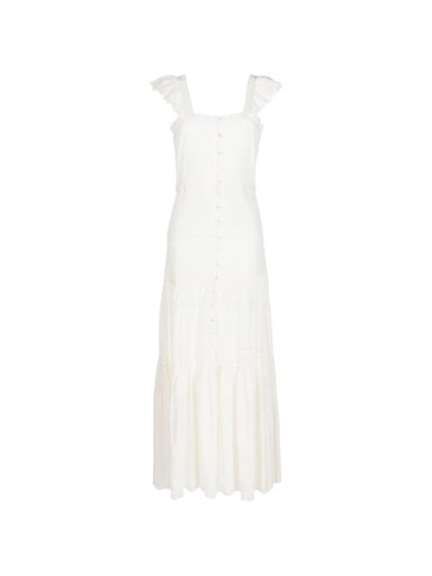 broderie-anglaise maxi dress
