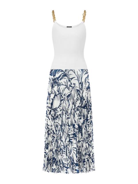 Louis Vuitton Palm Print Trompe L’Oeil Maxi Dress
