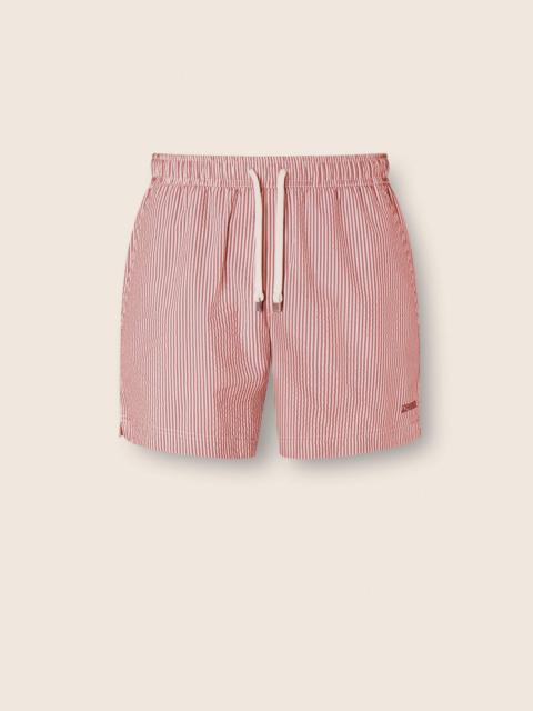 ZEGNA STRIPED SWIM TRUNKS