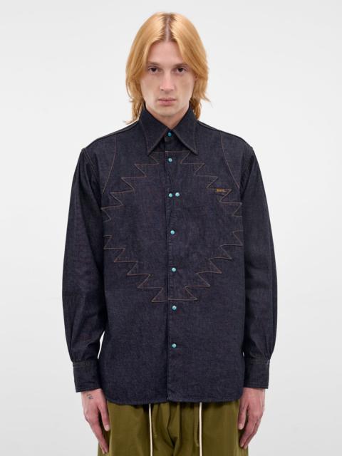 Kapital Indigo Denim Chimayo Stitching Shirt