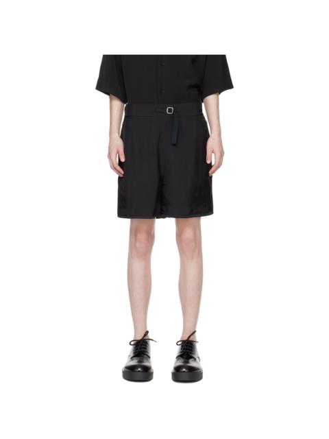 Jil Sander Black Oversized Reversible Shorts