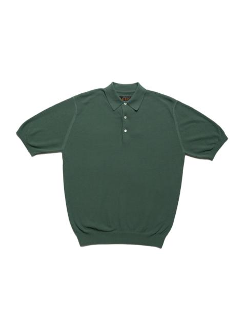 BEAMS PLUS Pique Polo 14G - Olive
