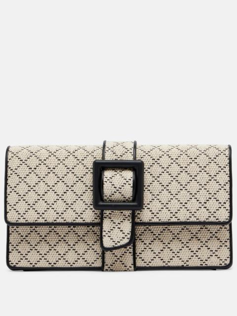 Manolo Blahnik Maycap raffia-effect clutch
