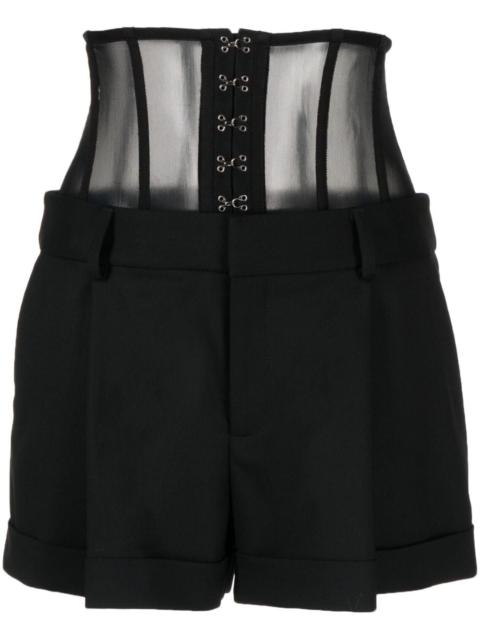 Monse high-waist bustier shorts