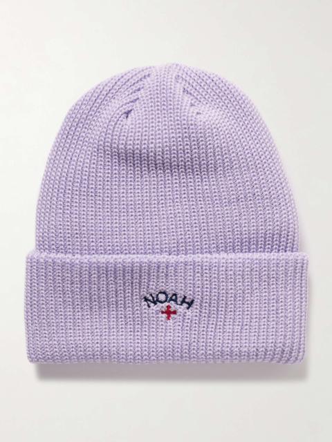 Core Logo-Embroidered Ribbed-Knit Beanie
