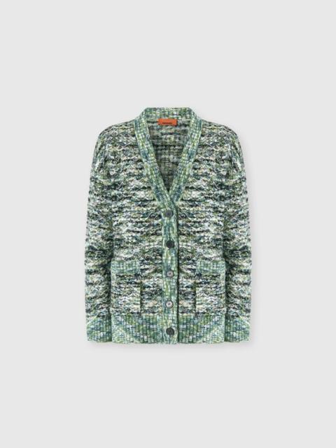 Missoni Oversized cardigan with patch pockets and 3D construction