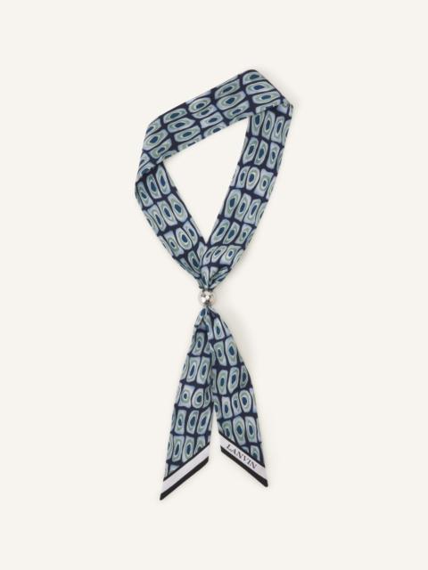 Lanvin MURANO PRINT SILK TWILLY WITH JEWELRY FASTENER