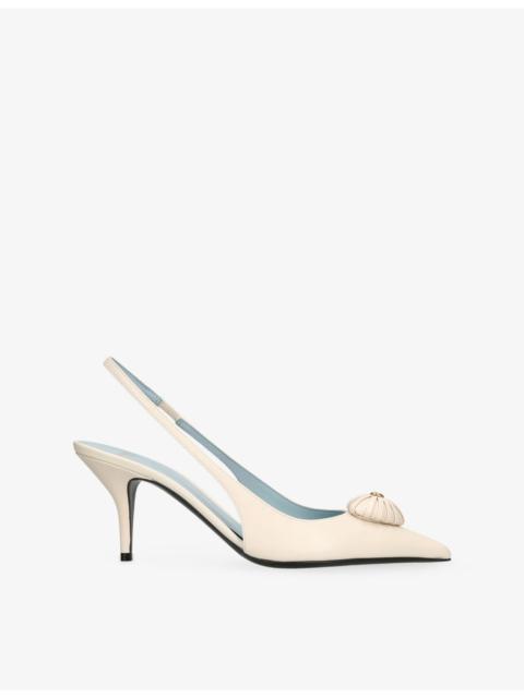 Valentino Couer Royal 100 Leather Slingback Courts