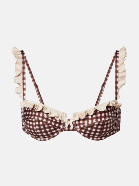 BANANHOT Angela gingham bikini top