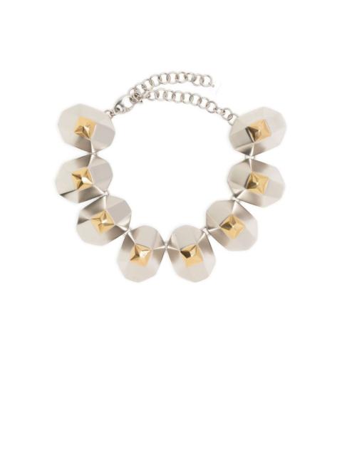 two-tone choker necklace