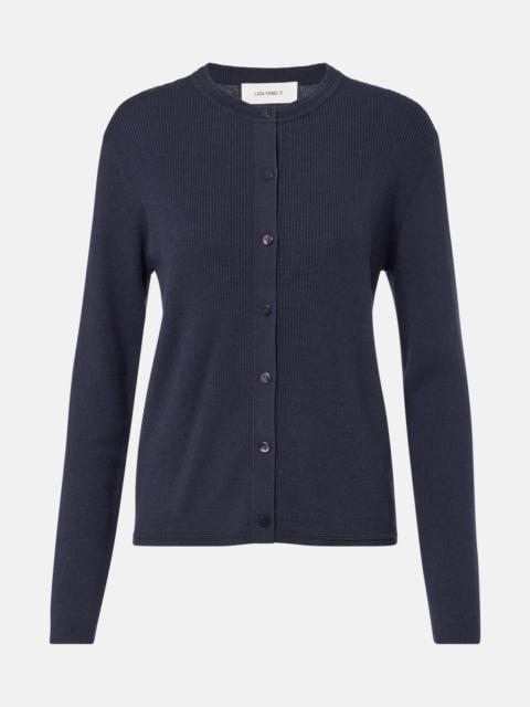 LISA YANG Abeena ribbed-knit cotton and cashmere cardigan