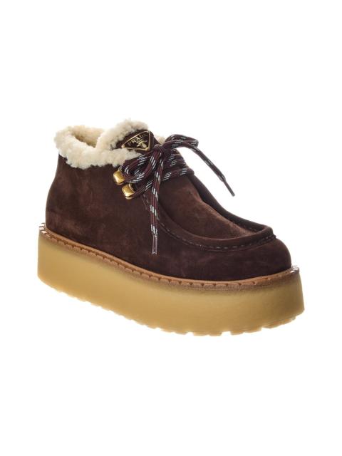 Prada Prada Logo Suede Loafer