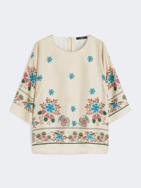 WEEKEND Max Mara Printed silk twill blouse - IVORY