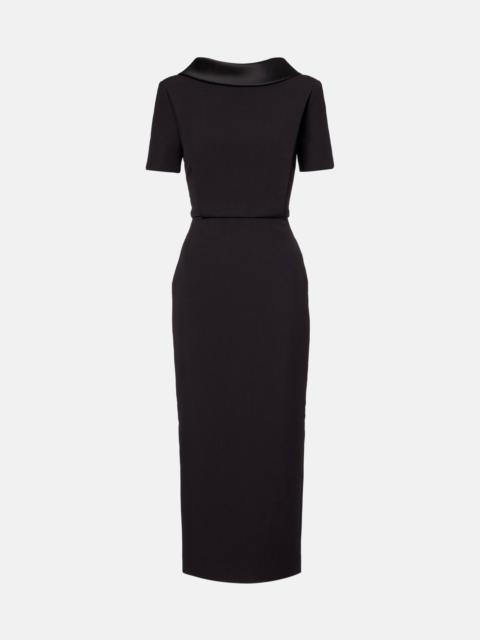 ROLAND MOURET Crêpe midi dress