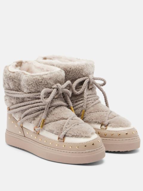 INUIKII Curly Rock shearling-trimmed leather snow boots