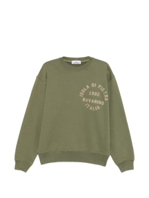 Stone Island text-embroidered sweatshirt
