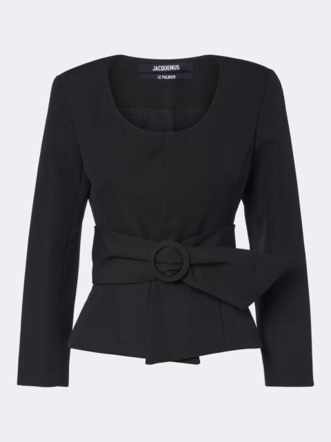 JACQUEMUS Miami belted virgin wool jacket