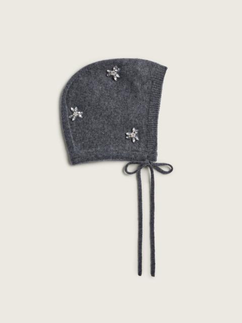Simone Rocha Turbo Embellished Cashmere Bonnet