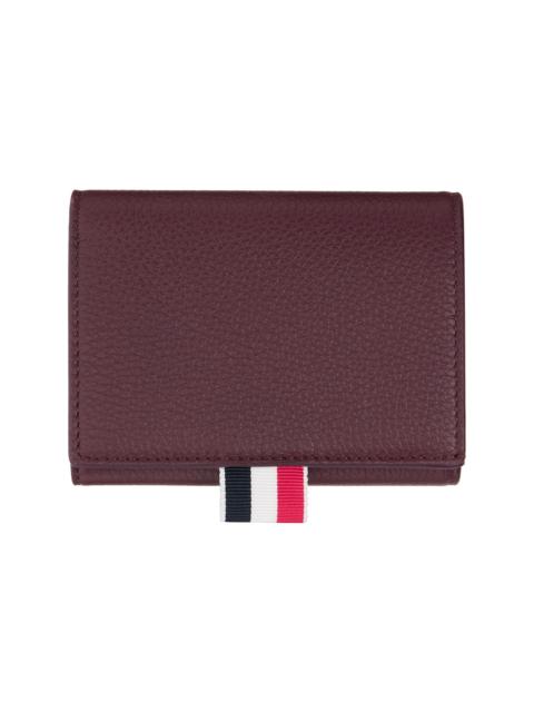 Burgundy Soft Pebble Grain Trifold Wallet