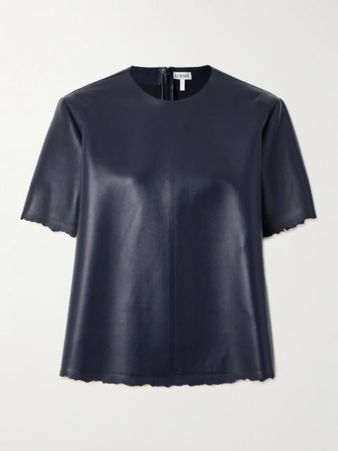 Loewe Distressed Embossed Leather T-shirt
