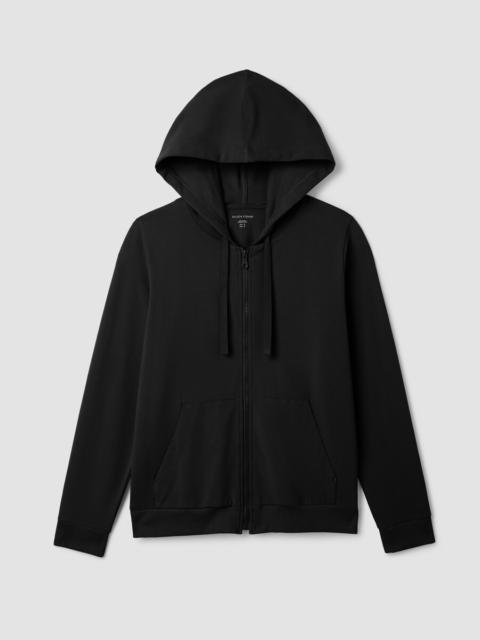 EILEEN FISHER Pima Cotton Stretch Jersey Hooded Jacket