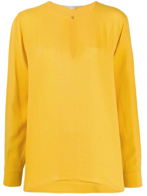 Stella McCartney split-sleeve keyhole blouse
