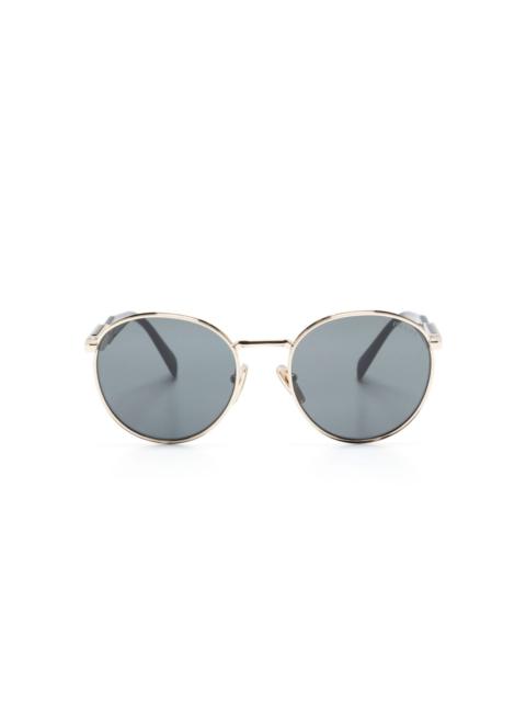 logo-engraved round-frame sunglasses